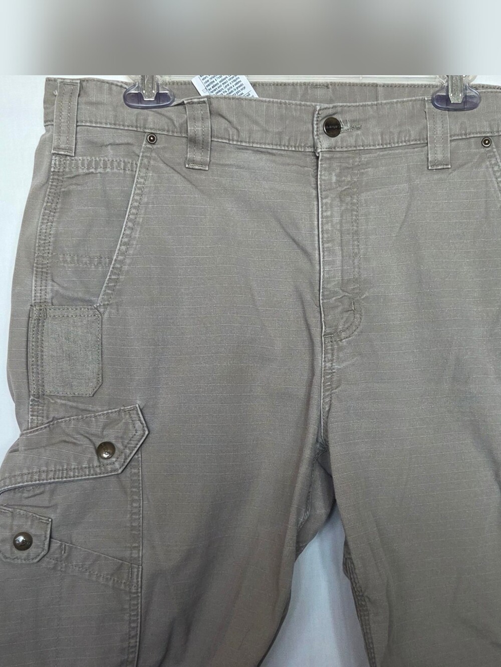 Carhartt Men's Canvas Relaxed Fit Carpenter Shorts Sz 36 Khaki Utility Workwear